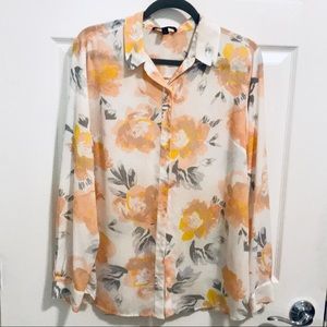 Banana Republic flowery button down - Large